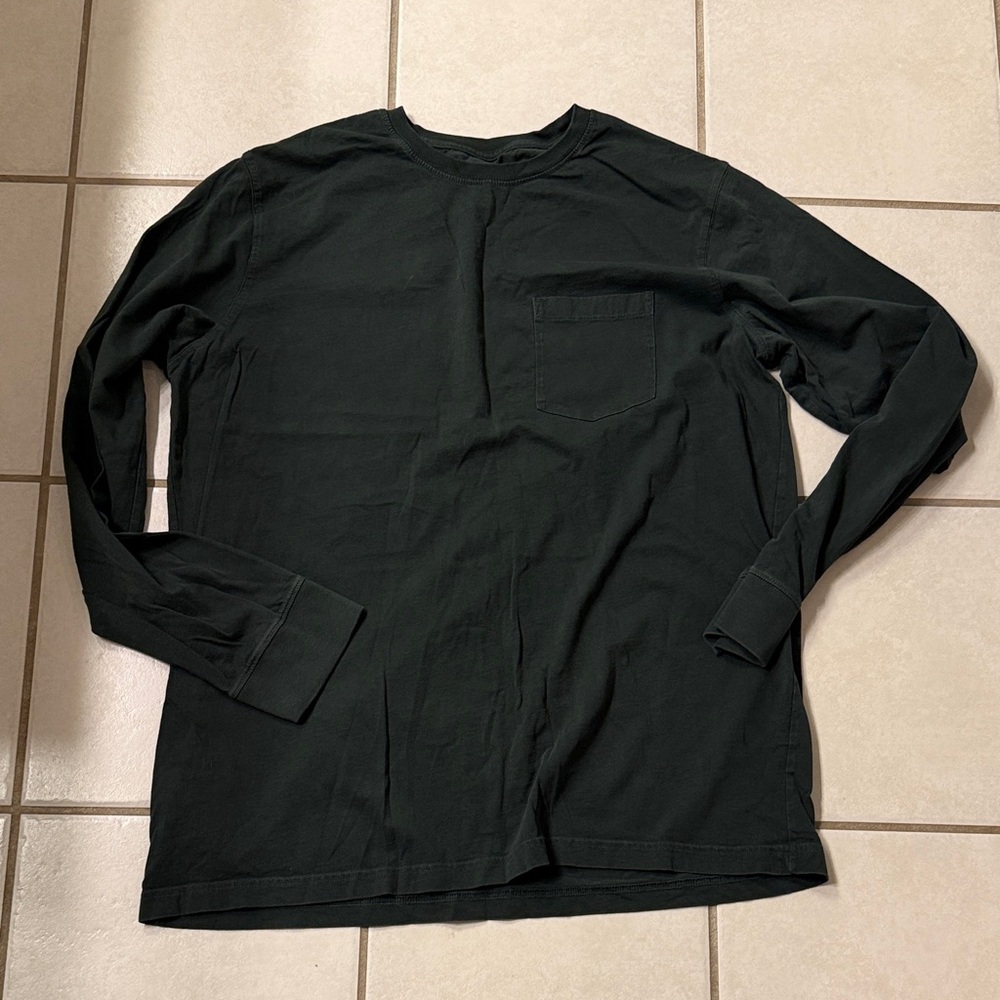 Eddie Bauer 100% cotton green legends washed Mens green XL TALL LongSleeve Shirt